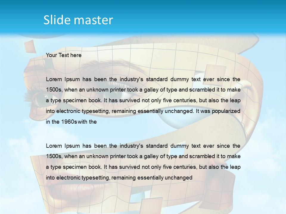 Stripe Peel Thought PowerPoint Template