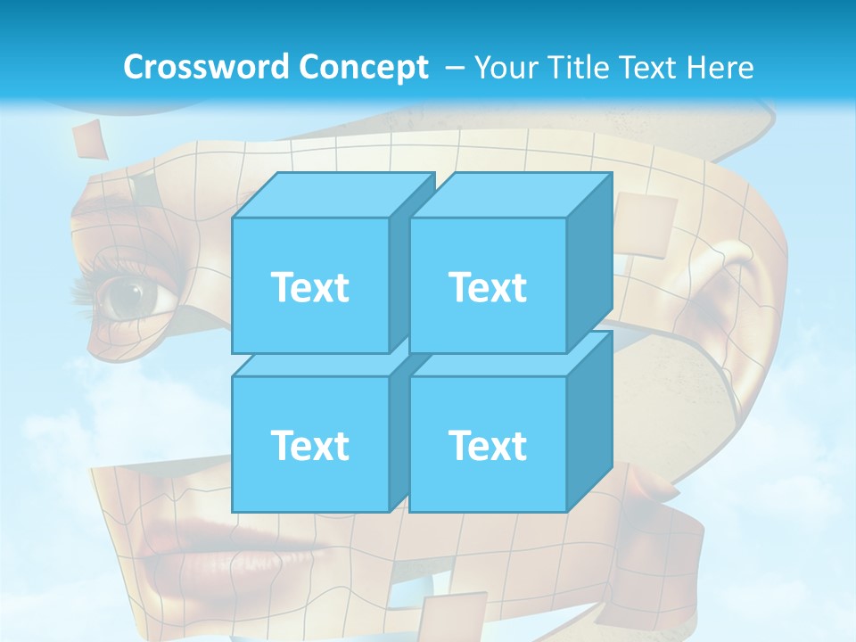 Stripe Peel Thought PowerPoint Template