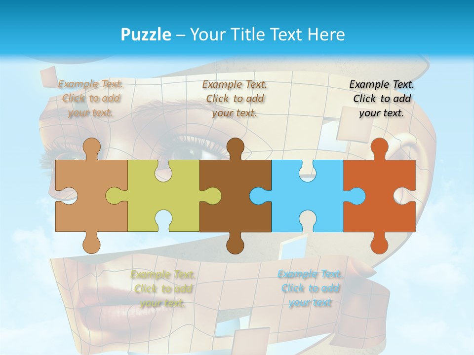 Stripe Peel Thought PowerPoint Template