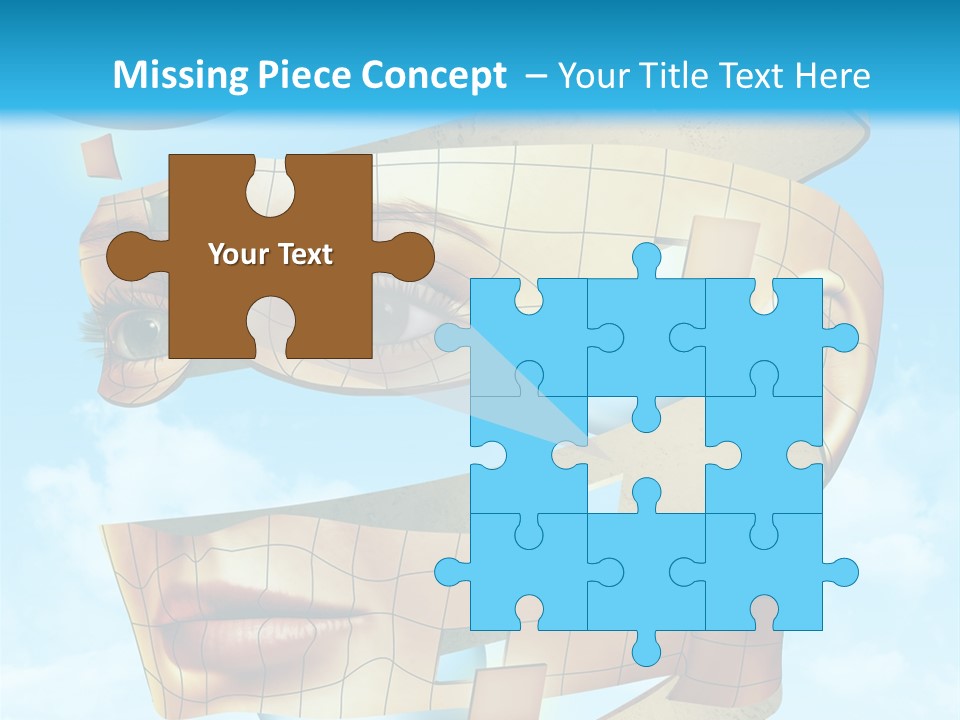 Stripe Peel Thought PowerPoint Template