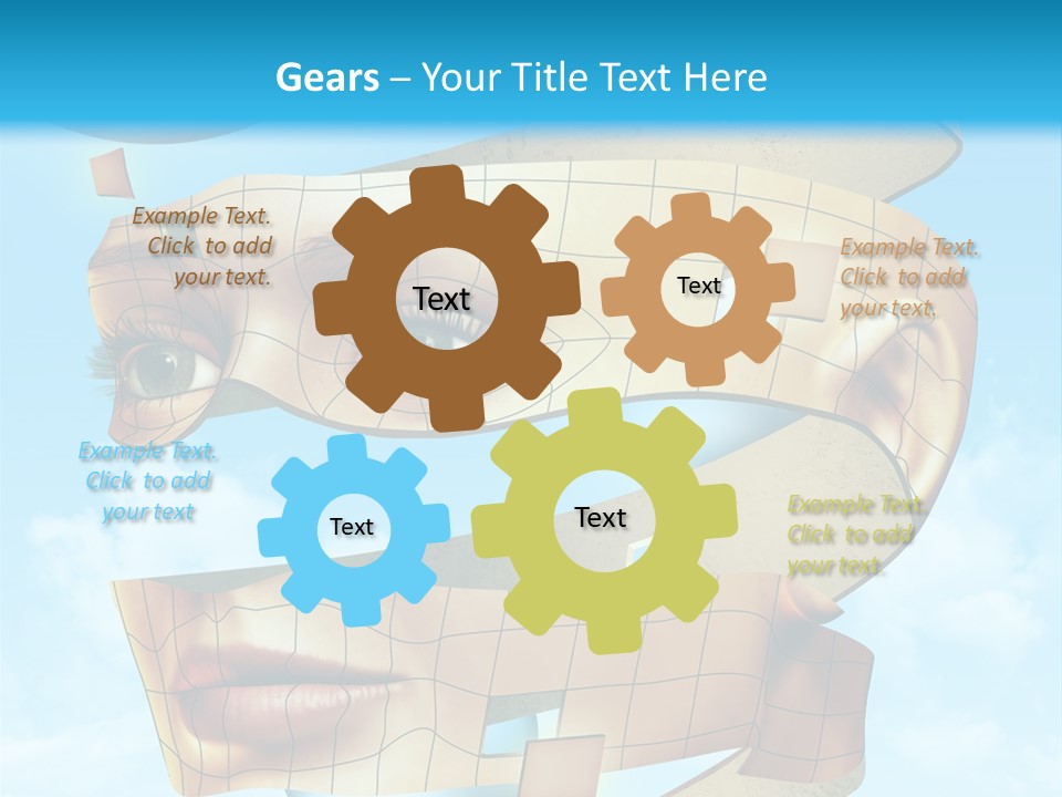 Stripe Peel Thought PowerPoint Template