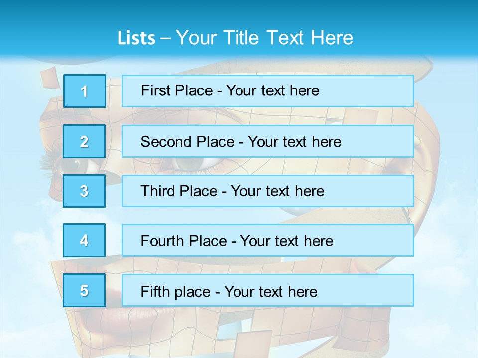 Stripe Peel Thought PowerPoint Template