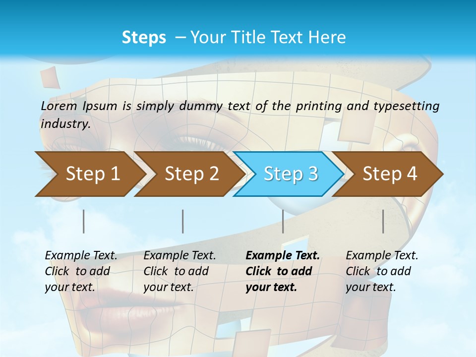 Stripe Peel Thought PowerPoint Template