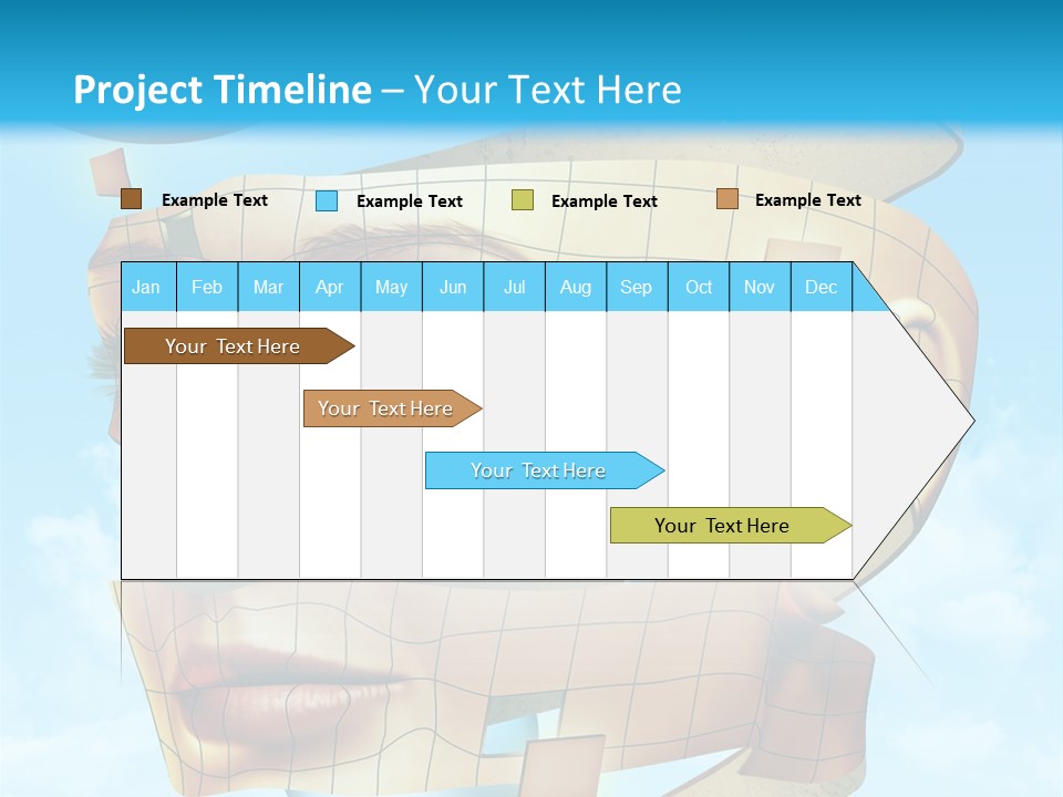 Stripe Peel Thought PowerPoint Template