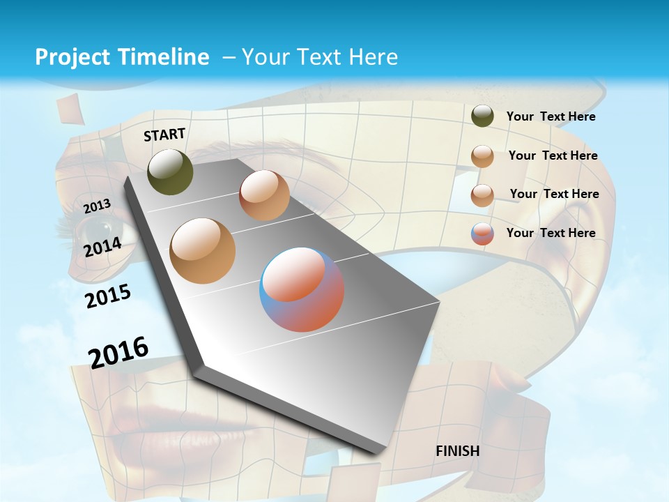 Stripe Peel Thought PowerPoint Template