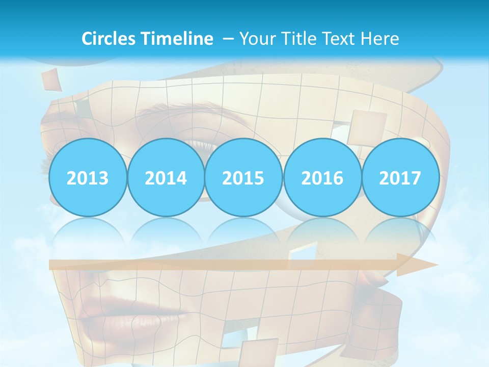 Stripe Peel Thought PowerPoint Template