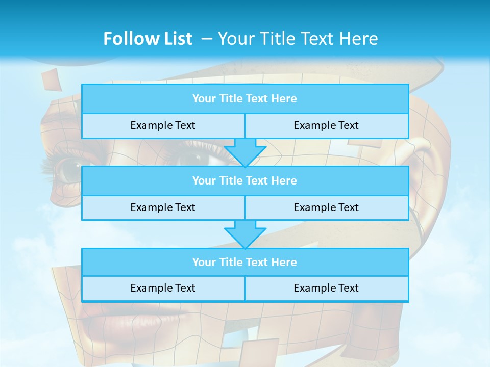 Stripe Peel Thought PowerPoint Template