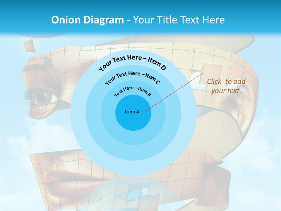 Stripe Peel Thought PowerPoint Template