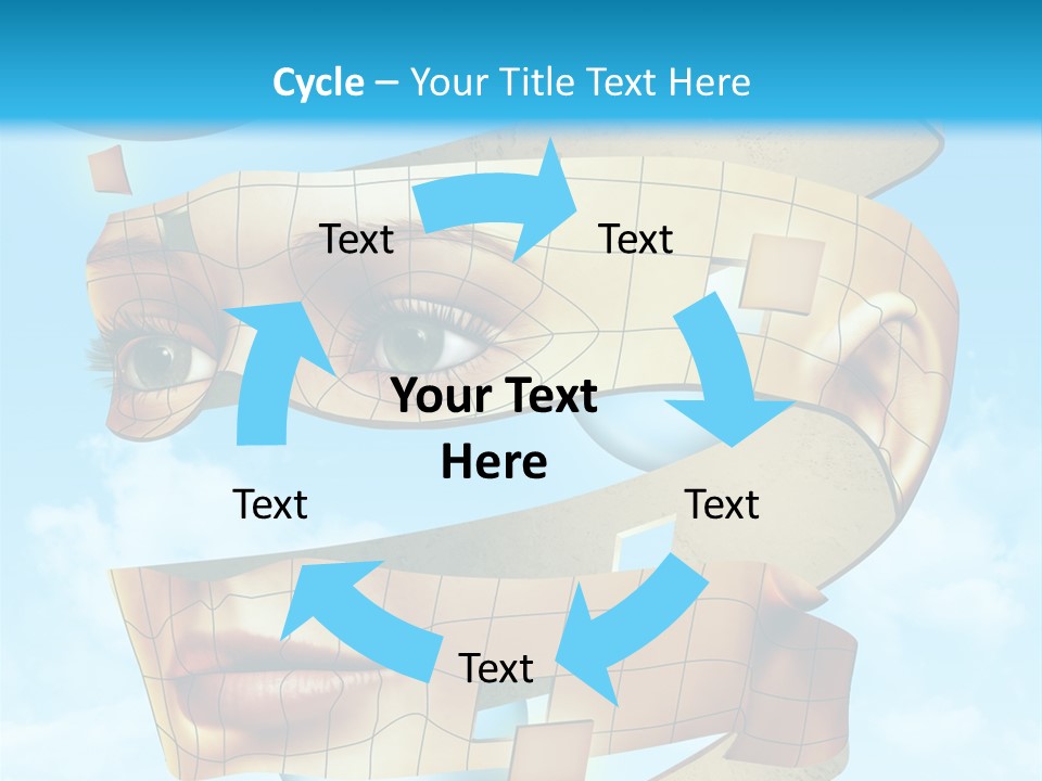 Stripe Peel Thought PowerPoint Template