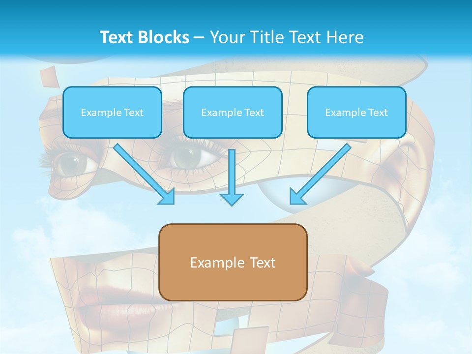 Stripe Peel Thought PowerPoint Template