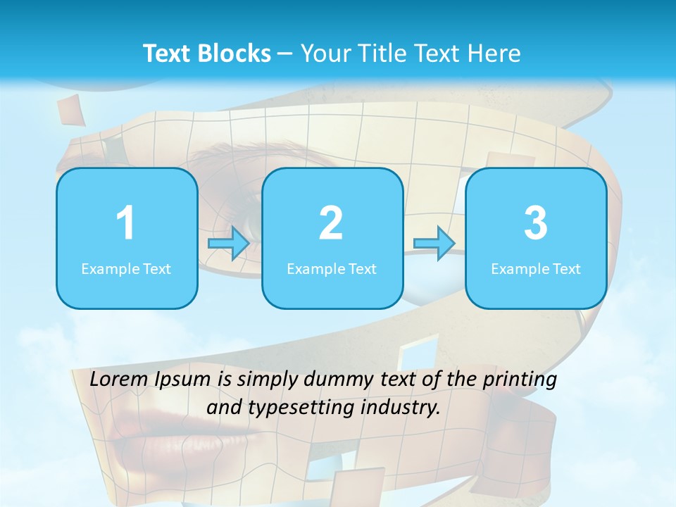 Stripe Peel Thought PowerPoint Template
