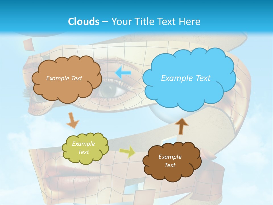 Stripe Peel Thought PowerPoint Template