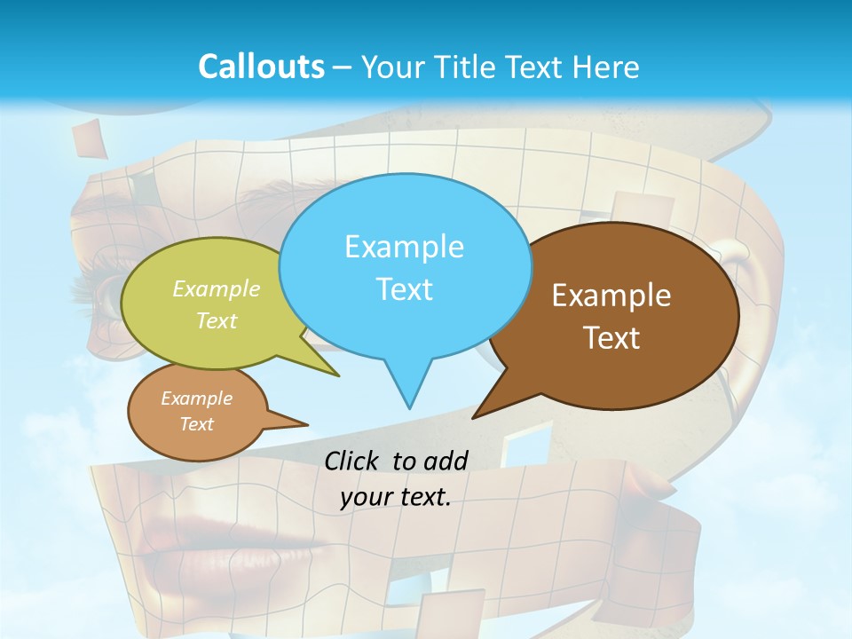 Stripe Peel Thought PowerPoint Template