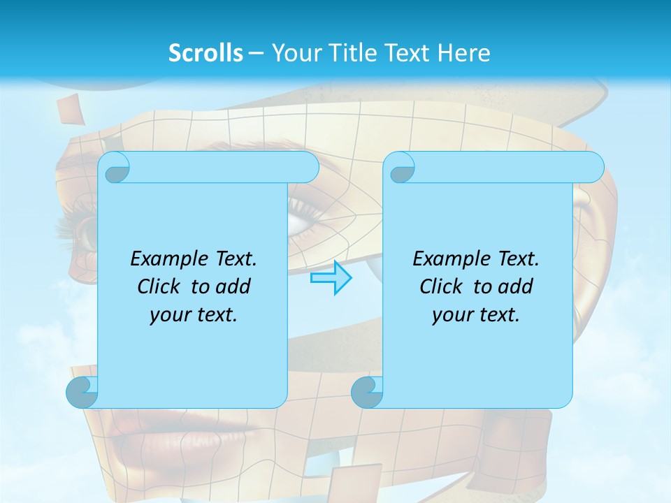 Stripe Peel Thought PowerPoint Template