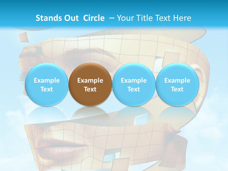 Stripe Peel Thought PowerPoint Template