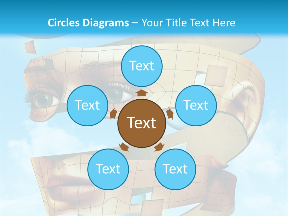 Stripe Peel Thought PowerPoint Template