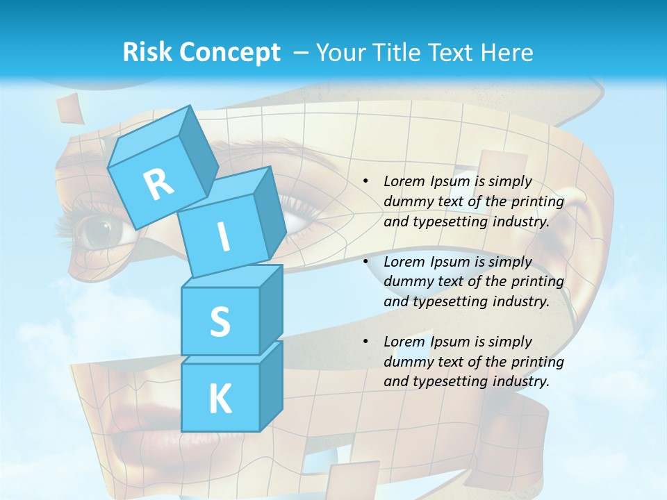 Stripe Peel Thought PowerPoint Template