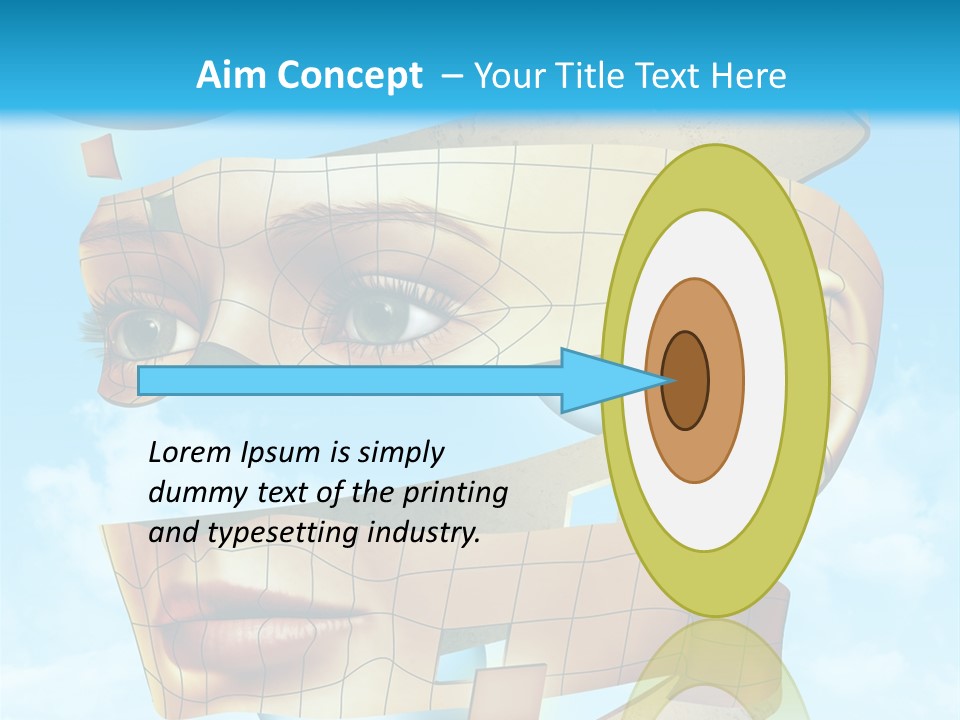 Stripe Peel Thought PowerPoint Template