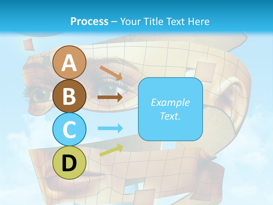 Stripe Peel Thought PowerPoint Template