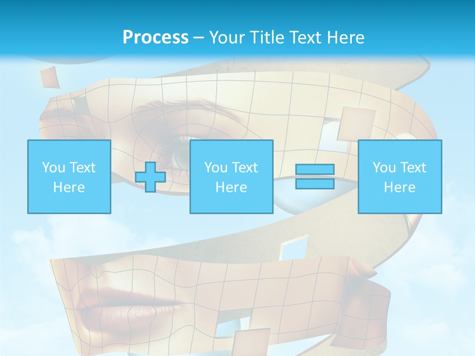 Stripe Peel Thought PowerPoint Template