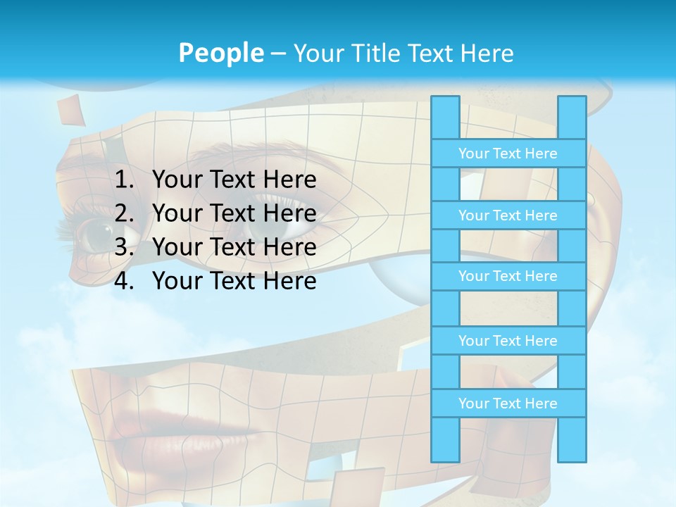 Stripe Peel Thought PowerPoint Template