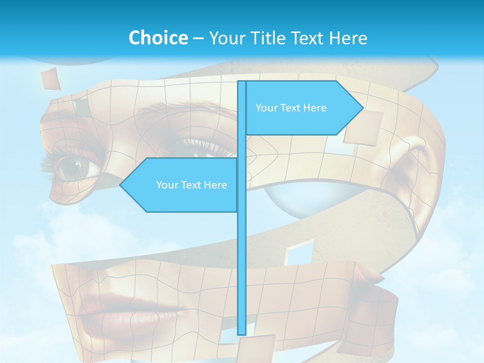 Stripe Peel Thought PowerPoint Template