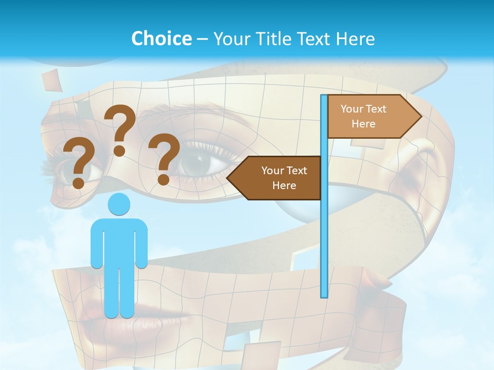 Stripe Peel Thought PowerPoint Template