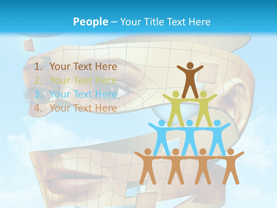 Stripe Peel Thought PowerPoint Template