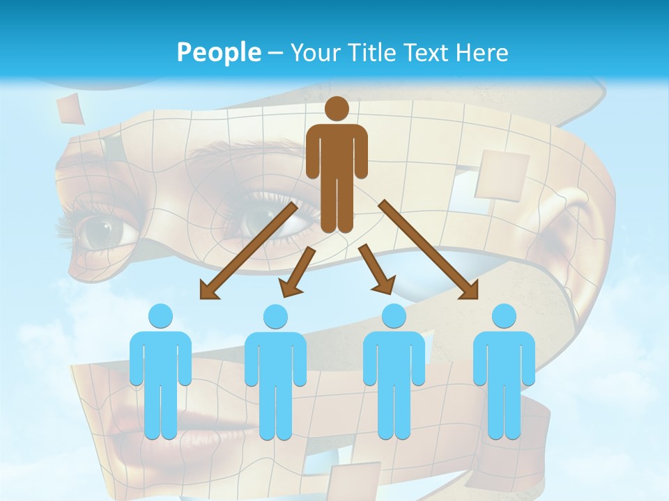 Stripe Peel Thought PowerPoint Template