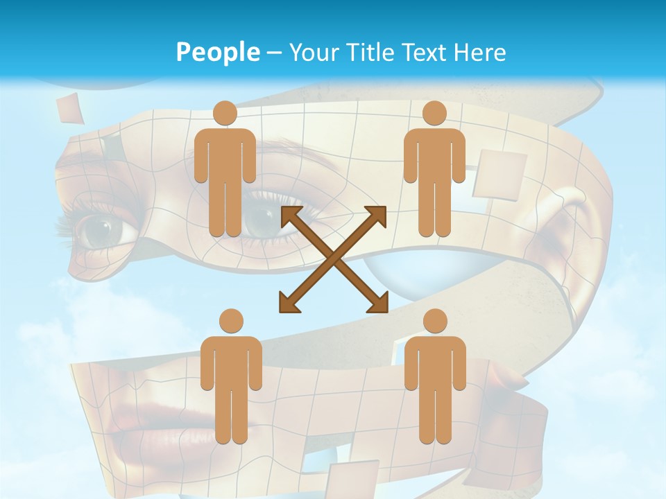 Stripe Peel Thought PowerPoint Template