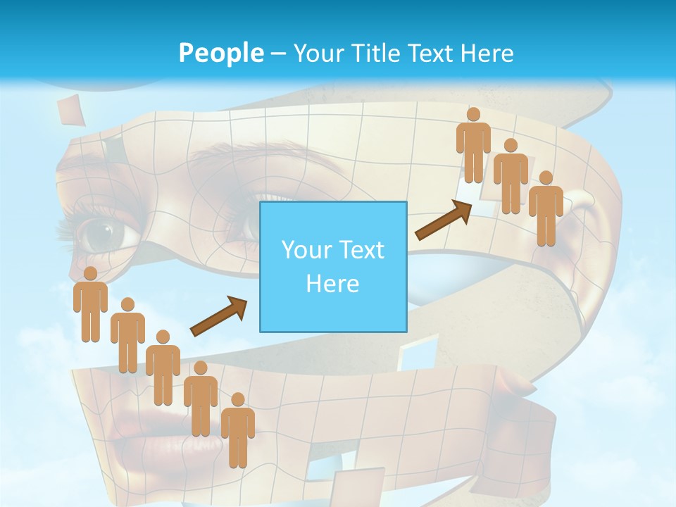 Stripe Peel Thought PowerPoint Template