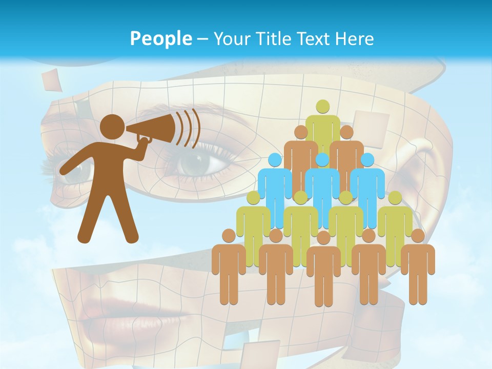 Stripe Peel Thought PowerPoint Template