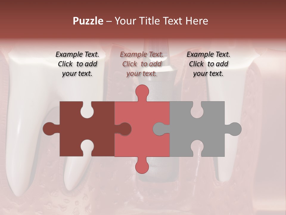 Close Up Dentist Denture PowerPoint Template