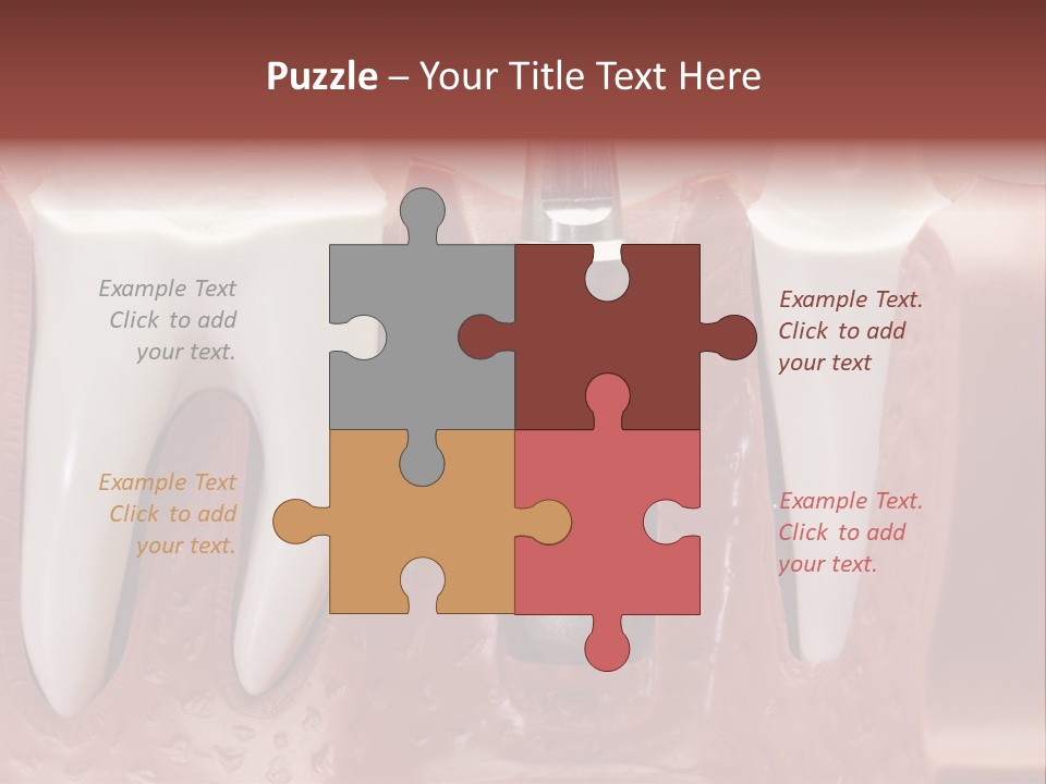 Close Up Dentist Denture PowerPoint Template