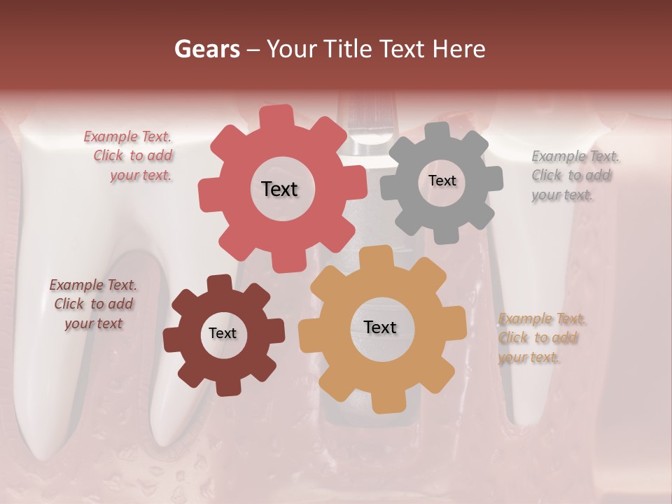 Close Up Dentist Denture PowerPoint Template