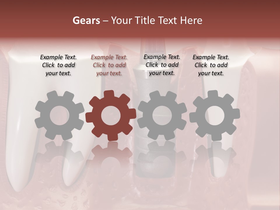 Close Up Dentist Denture PowerPoint Template