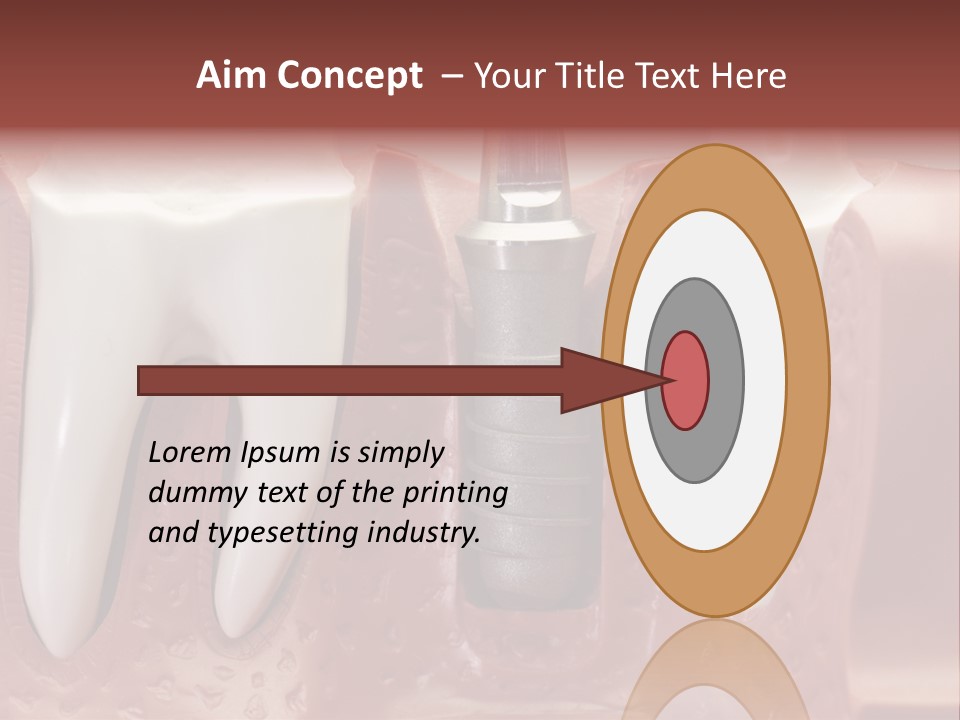 Close Up Dentist Denture PowerPoint Template