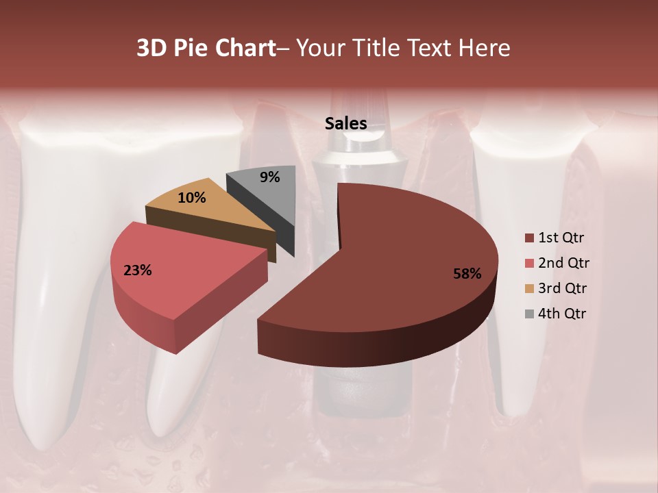 Close Up Dentist Denture PowerPoint Template