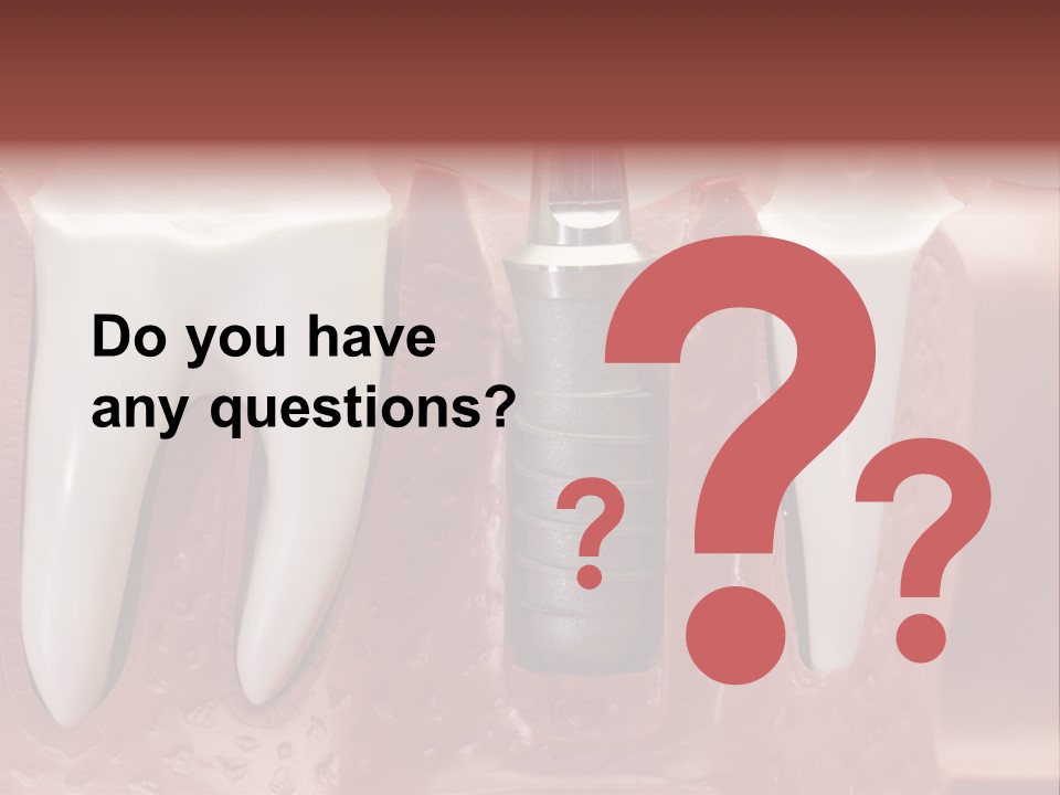 Close Up Dentist Denture PowerPoint Template