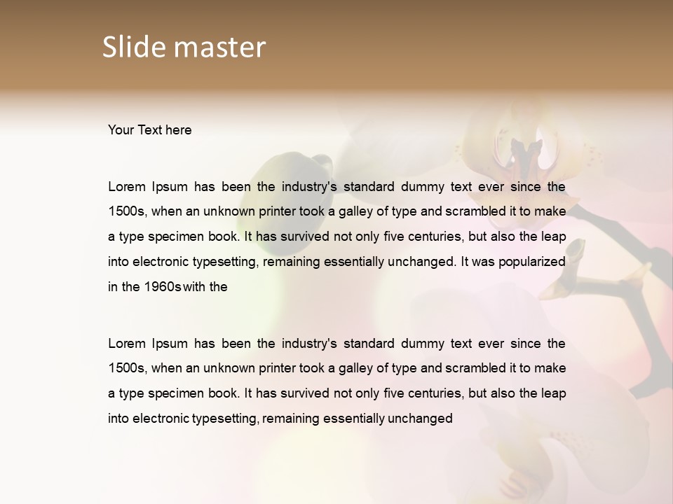 Branch Fresh Petal PowerPoint Template