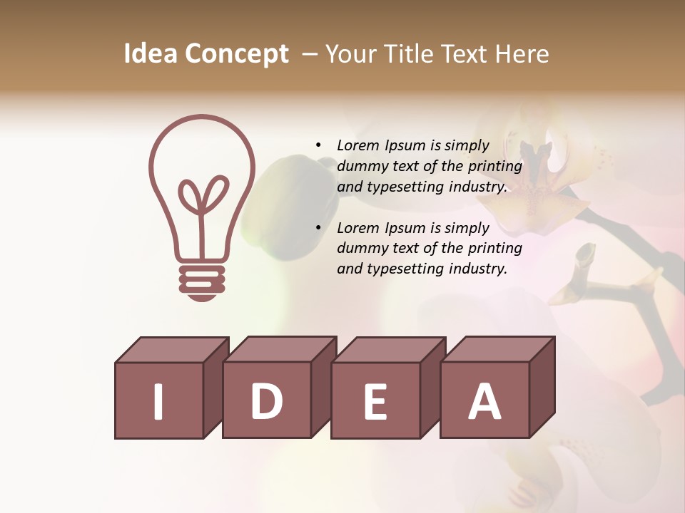 Branch Fresh Petal PowerPoint Template