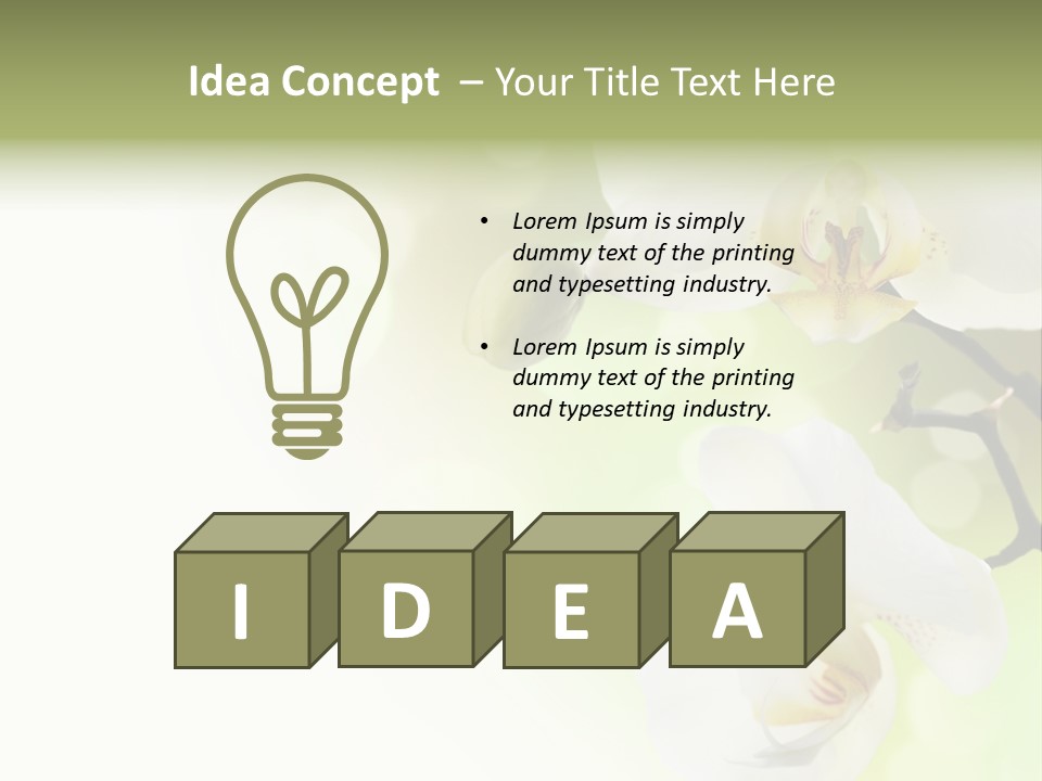 Beautiful Decorative Stem PowerPoint Template