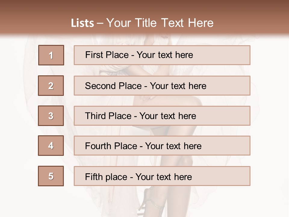 White Woman Vogue PowerPoint Template
