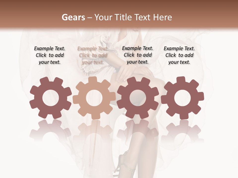 White Woman Vogue PowerPoint Template