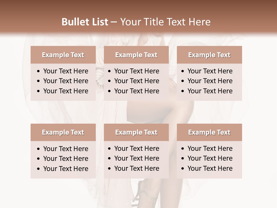 White Woman Vogue PowerPoint Template