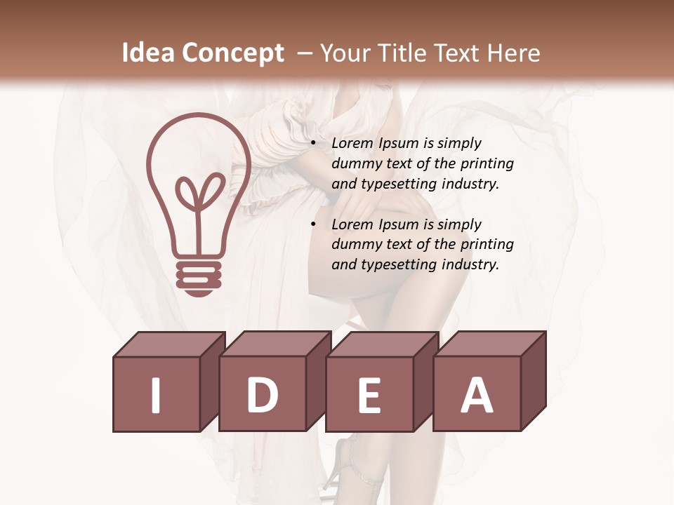 White Woman Vogue PowerPoint Template