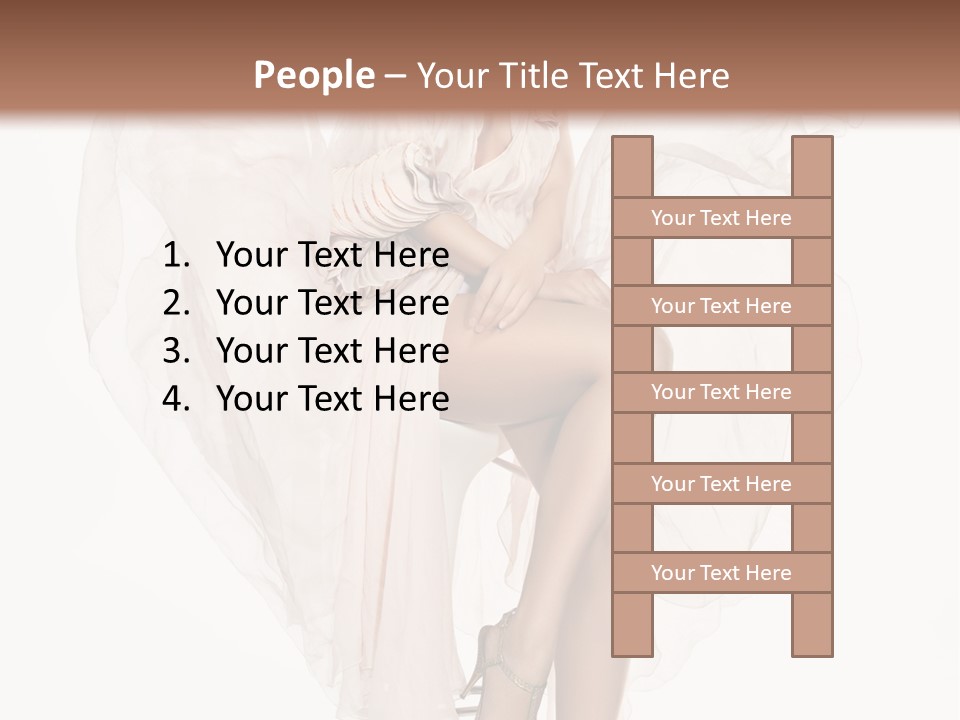 White Woman Vogue PowerPoint Template