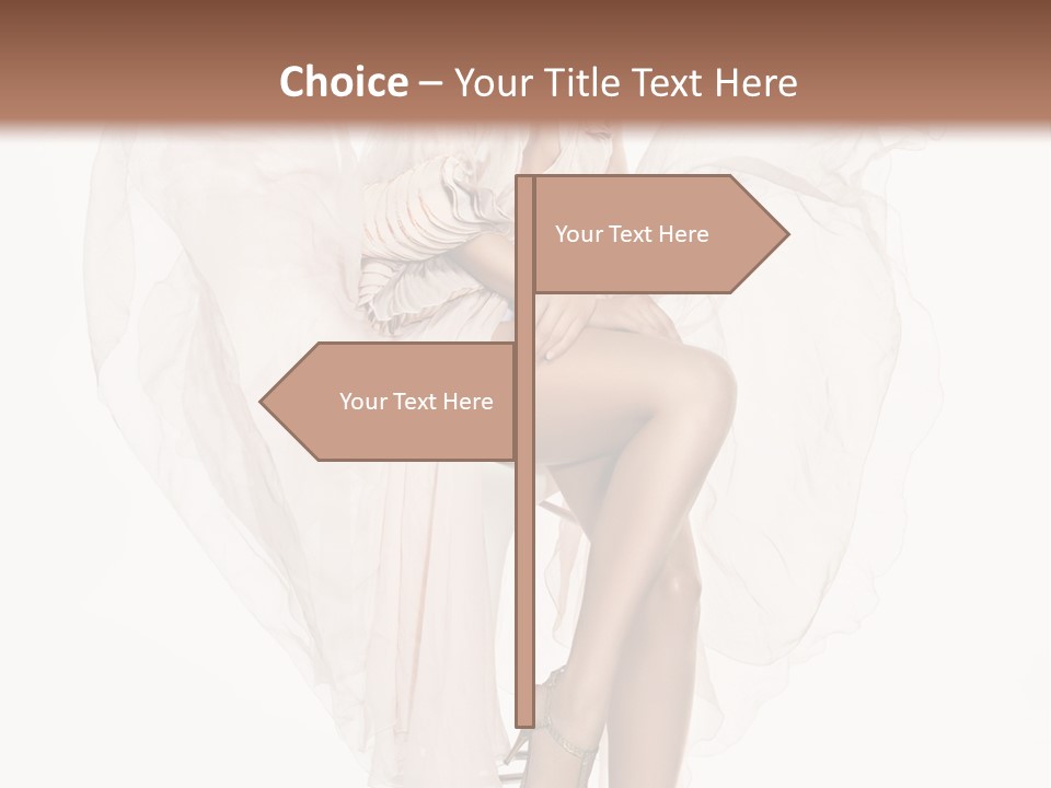 White Woman Vogue PowerPoint Template