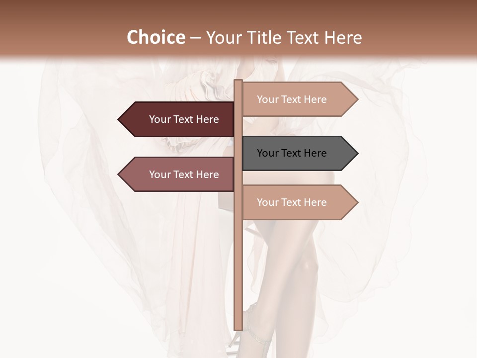 White Woman Vogue PowerPoint Template