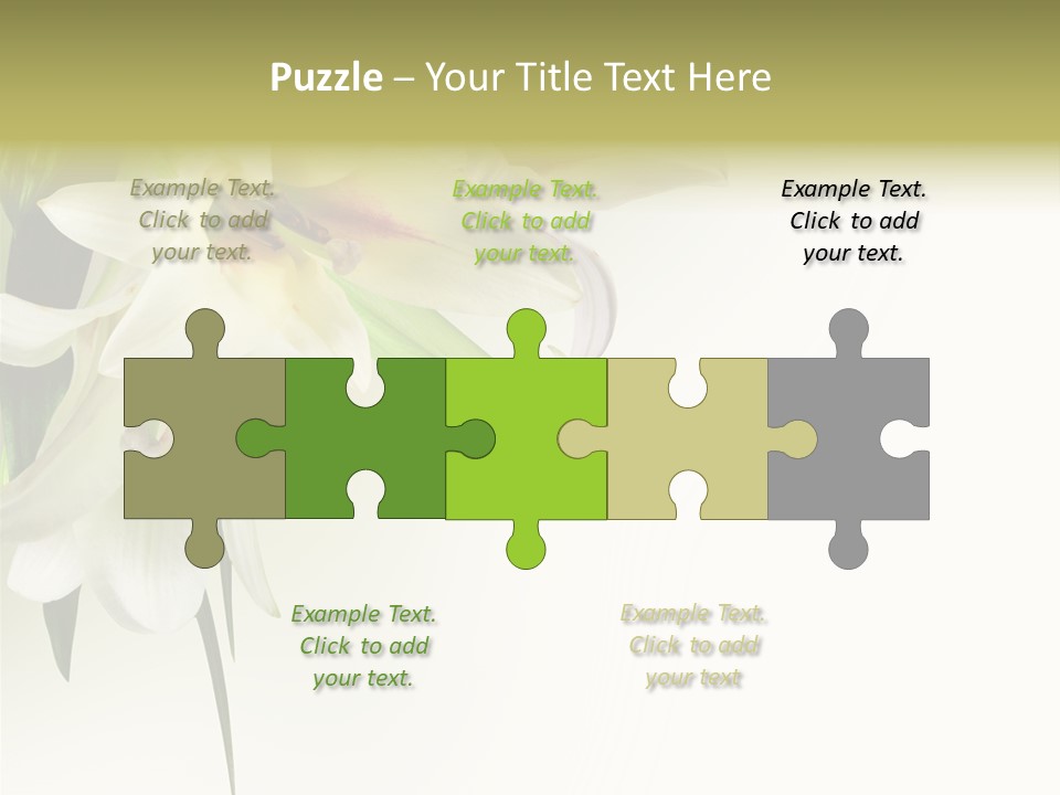 Beauty Lily Group PowerPoint Template